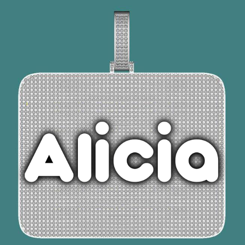 CUSTOM LETTER NECKLACE 3D BIG SQUARE