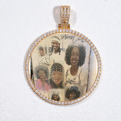 MEDIUM 3D CIRCLE CUSTOM PICTURE PENDANT