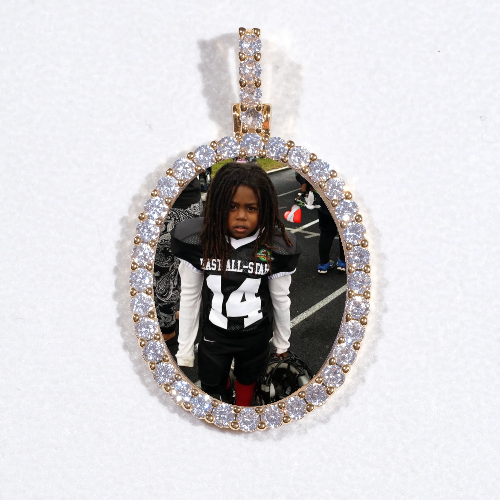 3D Oval Custom Picture Pendant