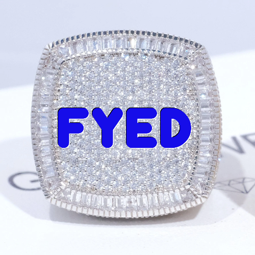 CUSTOM LETTER 3D ICED RING