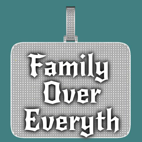 CUSTOM LETTER NECKLACE 3D BIG SQUARE