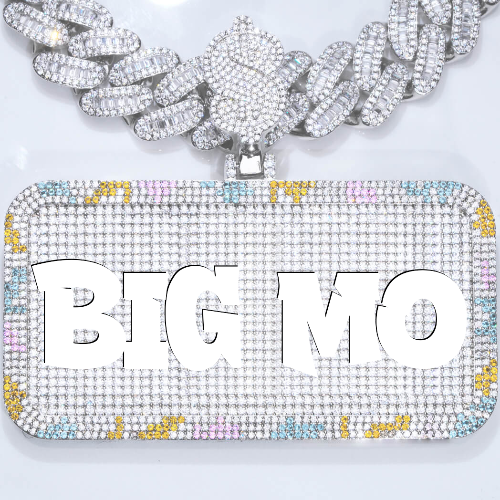 CUSTOM LETTER NECKLACE 3D COLORFUL SQUARE