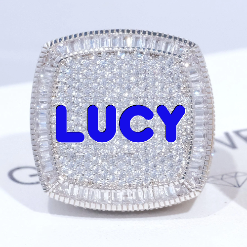 CUSTOM LETTER 3D ICED RING