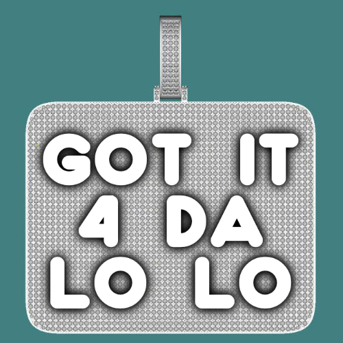CUSTOM LETTER NECKLACE 3D BIG SQUARE