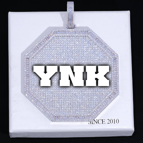 CUSTOM LETTER NECKLACE 3D BIG DISC