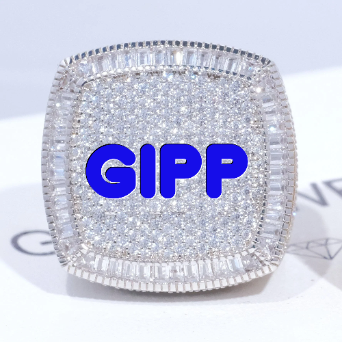 CUSTOM LETTER 3D ICED RING
