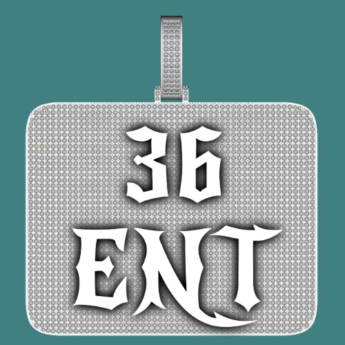 CUSTOM LETTER NECKLACE 3D BIG SQUARE