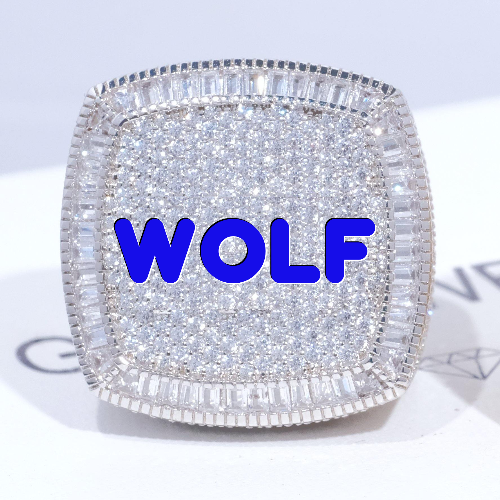 CUSTOM LETTER 3D ICED RING