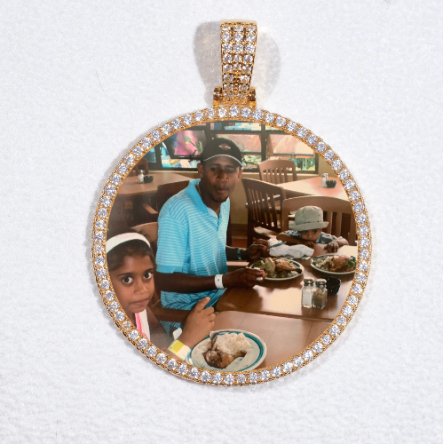 MEDIUM 3D CIRCLE CUSTOM PICTURE PENDANT