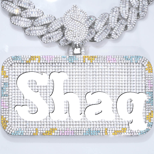CUSTOM LETTER NECKLACE 3D COLORFUL SQUARE