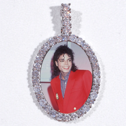 Large 3D Oval Custom Picture Pendant