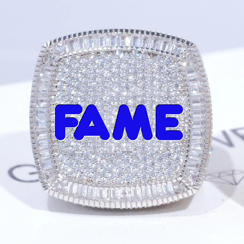 CUSTOM LETTER 3D ICED RING