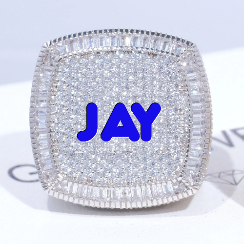 CUSTOM LETTER 3D ICED RING