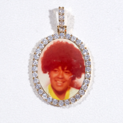 3D Oval Custom Picture Pendant