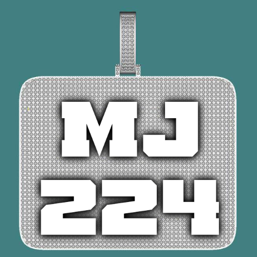 CUSTOM LETTER NECKLACE 3D BIG SQUARE