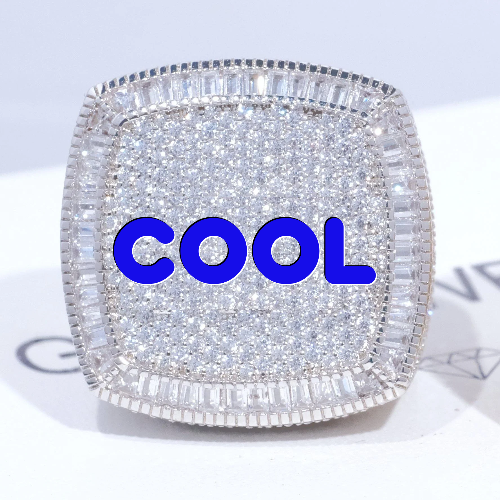 CUSTOM LETTER 3D ICED RING