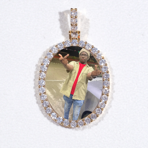 3D Oval Custom Picture Pendant
