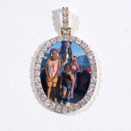 3D Oval Custom Picture Pendant