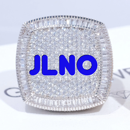 CUSTOM LETTER 3D ICED RING