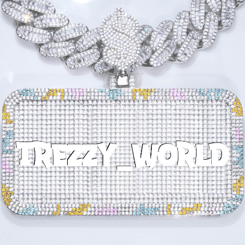 CUSTOM LETTER NECKLACE 3D COLORFUL SQUARE