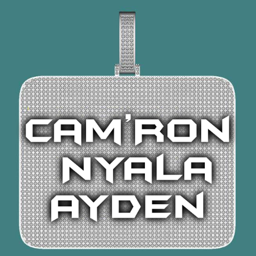 CUSTOM LETTER NECKLACE 3D BIG SQUARE
