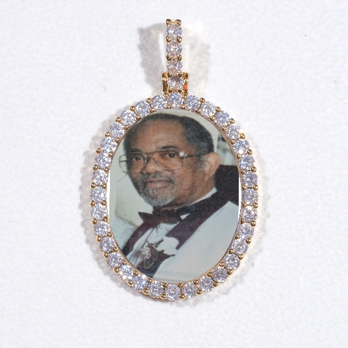3D Oval Custom Picture Pendant