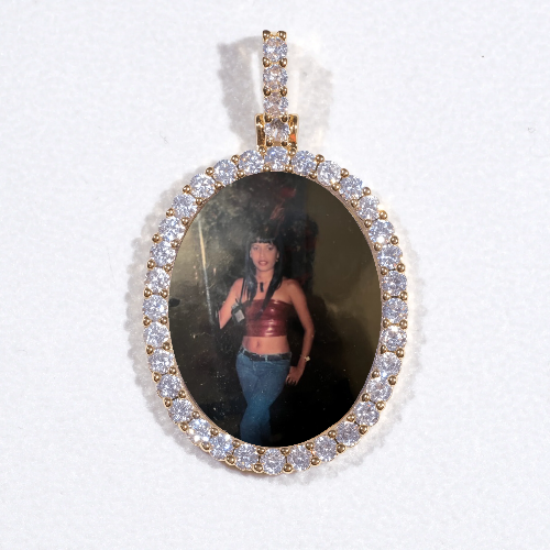 3D Oval Custom Picture Pendant