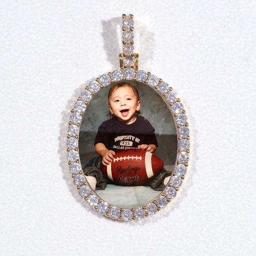 3D Oval Custom Picture Pendant