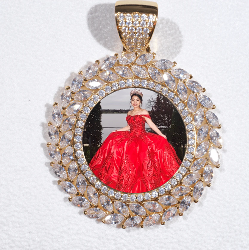Large 3D Wheat Ear Custom Picture Pendant