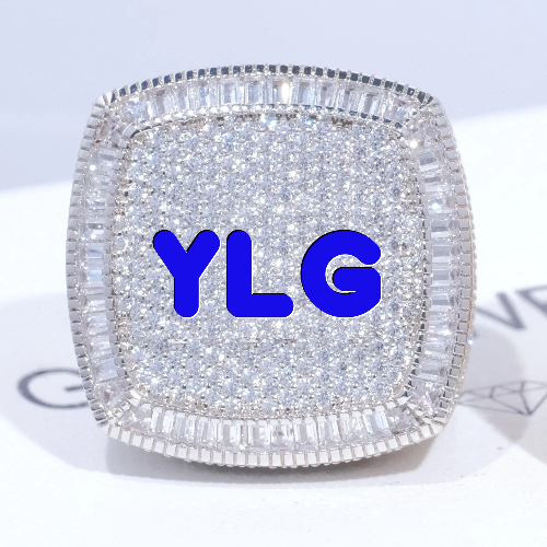 CUSTOM LETTER 3D ICED RING
