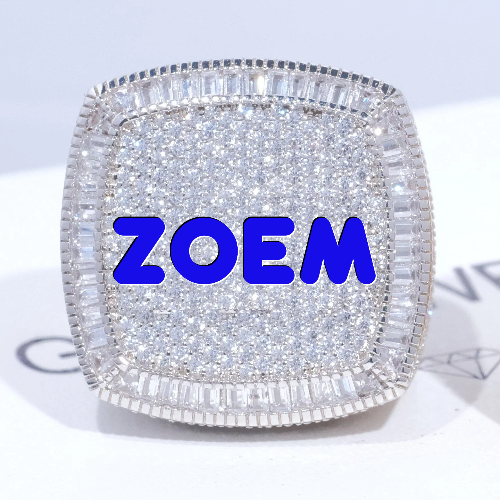 CUSTOM LETTER 3D ICED RING