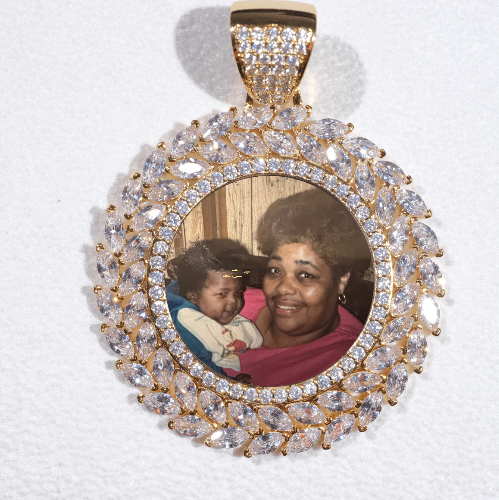 Large 3D Wheat Ear Custom Picture Pendant