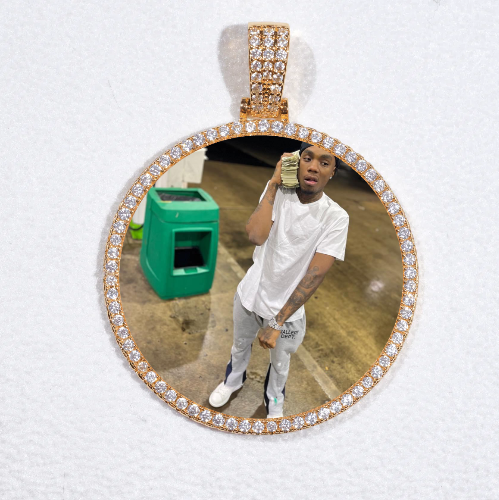 MEDIUM 3D CIRCLE CUSTOM PICTURE PENDANT