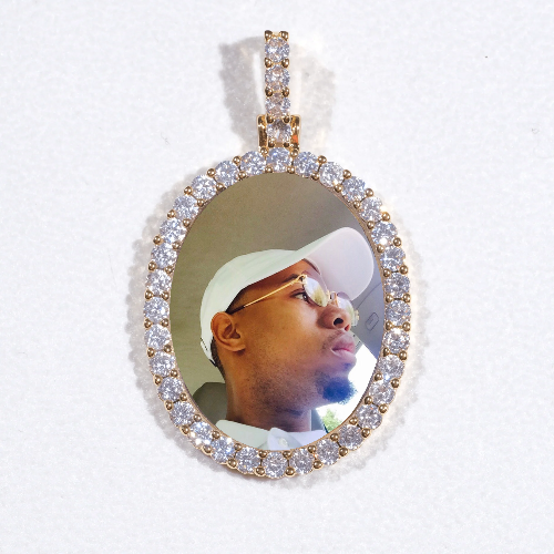 3D Oval Custom Picture Pendant
