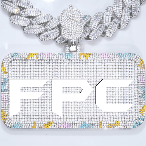 CUSTOM LETTER NECKLACE 3D COLORFUL SQUARE