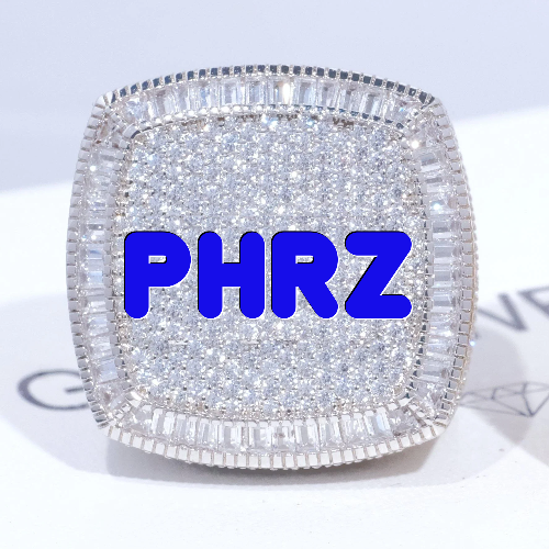 CUSTOM LETTER 3D ICED RING