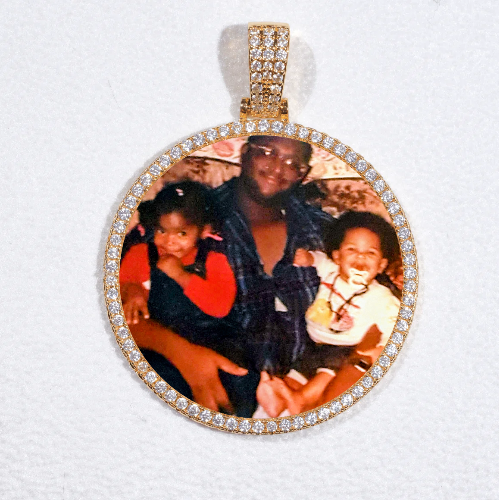 MEDIUM 3D CIRCLE CUSTOM PICTURE PENDANT