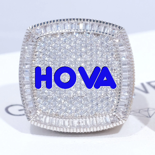 CUSTOM LETTER 3D ICED RING