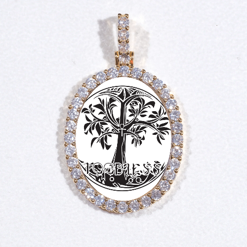 3D Oval Custom Picture Pendant