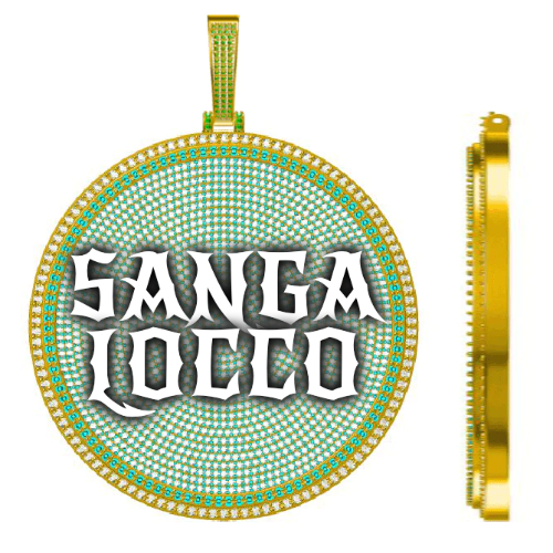 CUSTOM LETTER NECKLACE 3D BIG DISC