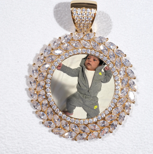 Large 3D Wheat Ear Custom Picture Pendant