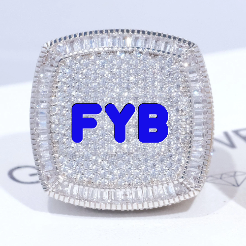 CUSTOM LETTER 3D ICED RING