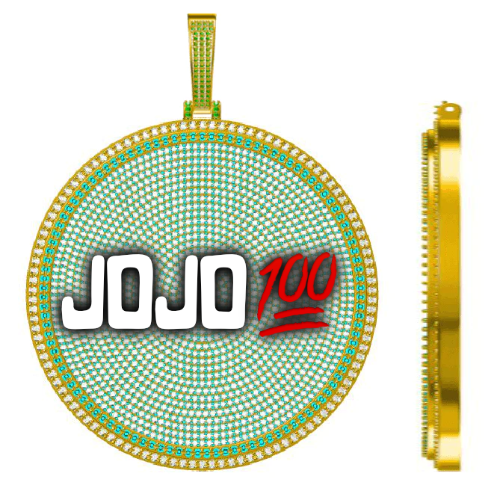 CUSTOM LETTER NECKLACE 3D BIG DISC