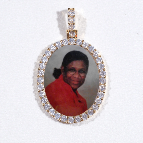 3D Oval Custom Picture Pendant
