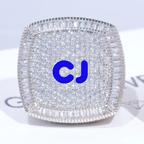 CUSTOM LETTER 3D ICED RING