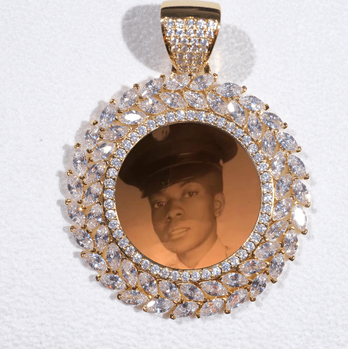Large 3D Wheat Ear Custom Picture Pendant