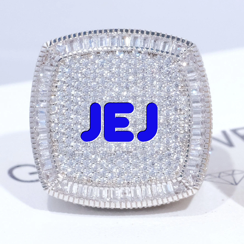 CUSTOM LETTER 3D ICED RING