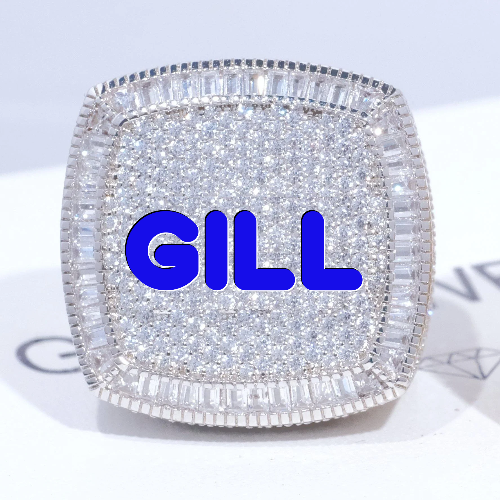 CUSTOM LETTER 3D ICED RING