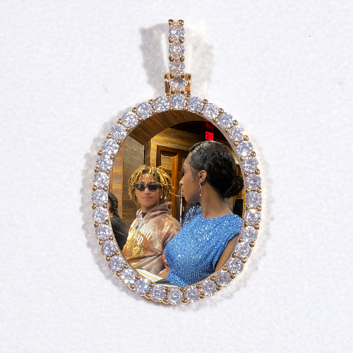 3D Oval Custom Picture Pendant