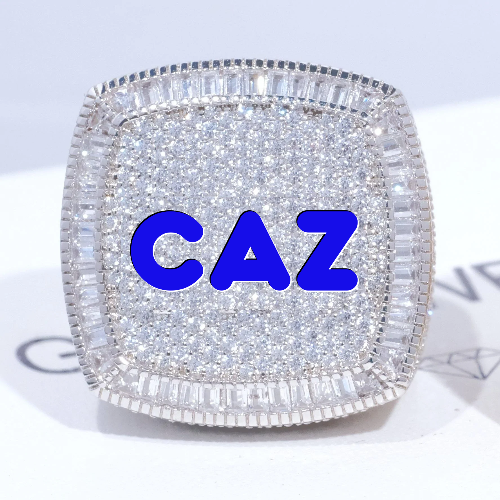 CUSTOM LETTER 3D ICED RING